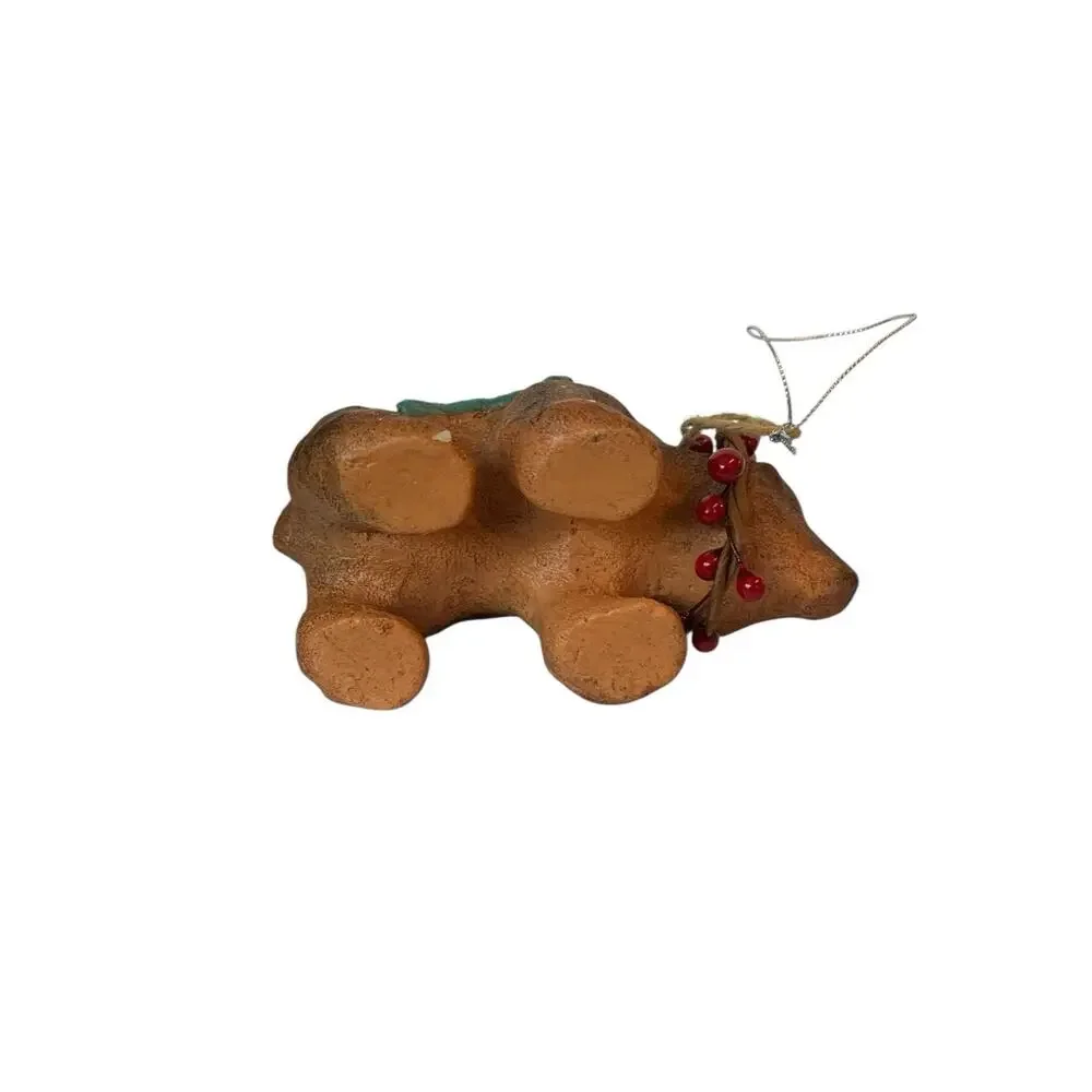 Midwest-CBK Lodge Bear with Blanket‎ Christmas Ornament Resin